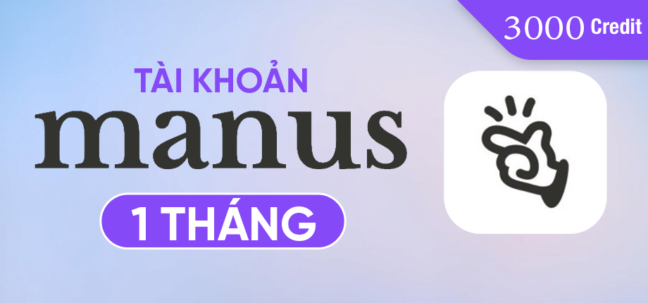 Manus.im 3000 Credit 1 tháng - Tài khoản